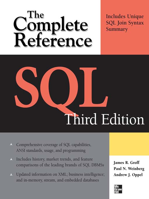 Cover image for SQL The Complete Reference